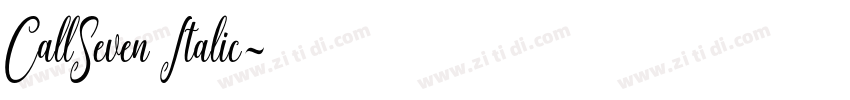 CallSeven Italic字体转换